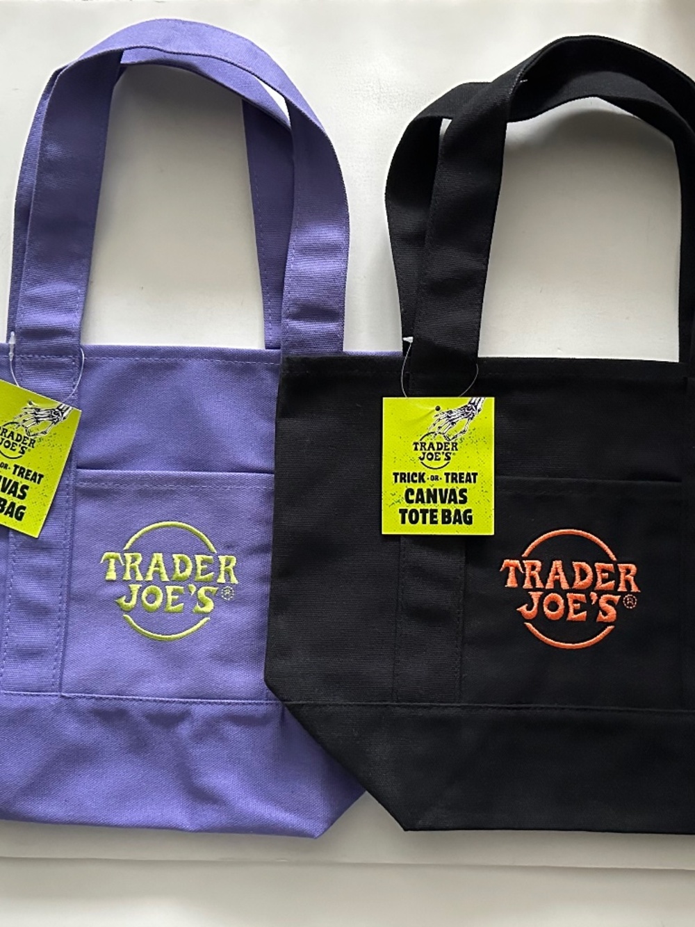 2 NWT Trader Joe’s Canvas Mini Tote Bags